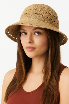 CLOCHE HIBISCUS RAFIA NATURAL en internet