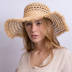 Sombrero Canotier Penelope Rafia Calado
