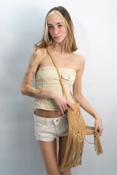 BANDOLERA MACRAMÉ FLECOS