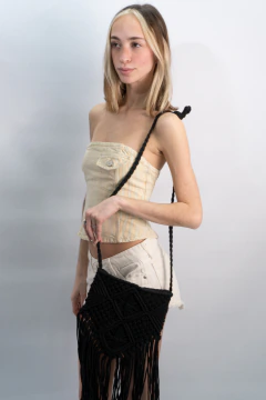 BANDOLERA MACRAMÉ FLECOS - Compania de Sombreros