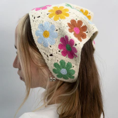 BANDANA CROCHET FLOWER PLAIN