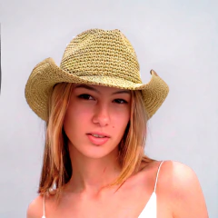 Sombrero Rafia Crochet Billy - tienda online