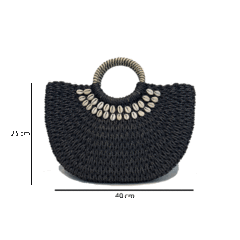 CARTERA CARACOLA SIMIL RAFIA