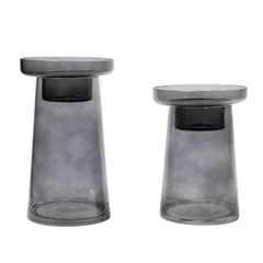 Candelabro Vidrio Gris - comprar online