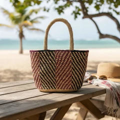 Cartera Fringe Rafia Natural - buy online