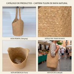 Cartera Tulipa Rafia Natural na internet