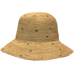 CLOCHE CROCHET AMOUR RAFIA NATURAL - tienda online