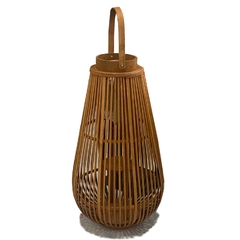 Fanal portavela de pie Bambu - comprar online