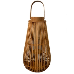 Fanal portavela de pie Bambu