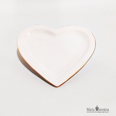 Plato Corazón Filete Oro - Chico / Grande (Valor por Unidad) - Maria Antonieta