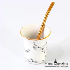 Mate Con y Sin Oro - Diseños Varios (7 x 7 x 8,5 Cm) - (Valor por Unidad) - Maria Antonieta