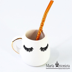 Mate Con y Sin Oro en Asa - Diseños Varios (5 x 9 x 7 Cm) - (Valor por Unidad) - Maria Antonieta