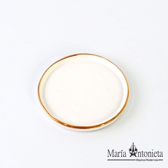 Plato Redondo Filete Oro - Chico de Café / Grande de Té - (Valor por Unidad)