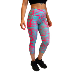 Calza Capri Fem ZebraPunk (cyan/magenta) - comprar online