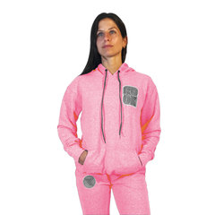 Buzo Hoodie Rústica Fem Logo 70s (Rosa Mlg)