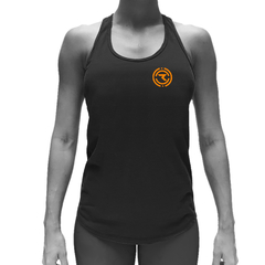 Musculosa Fem Logo Naranja (Negra)