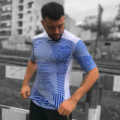 Remera Compresión Rashguard Fractal (Blanca/Francia) - comprar online