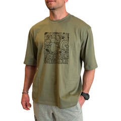 Remera Oversize Vegan Workout (Verde) - comprar online