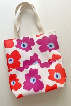 Tote Playera Juana roja y violeta