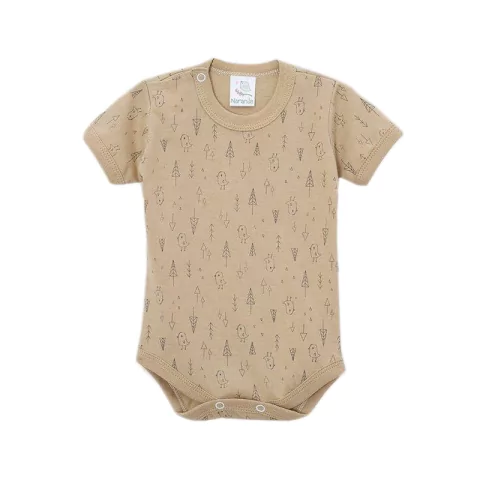 Body manga corta - Pajaritos almendra - comprar online