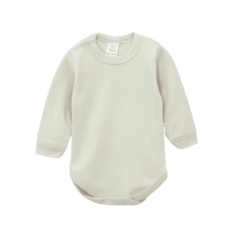 Body manga larga liso - Beige - comprar online