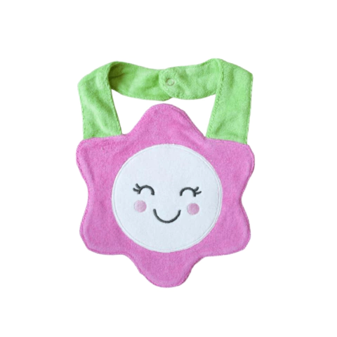 Babero triple capa - Flor