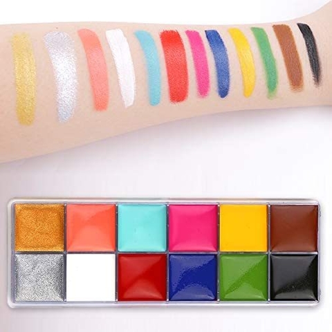 CC Beauty Paleta 12 Colors Face & Body Paint - TRIP MAKEUP