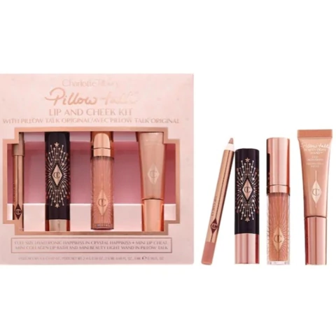 Charlotte Tilbury Pillow Talk Iconic Lip and Cheek Secrets Set - Tono Original