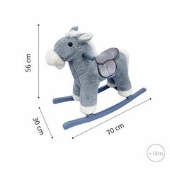 Caballo Mecedor Con Sonido Gris - comprar online