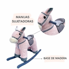 Caballo Mecedor Con Sonido Rosa - tienda online