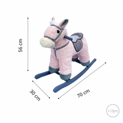 Caballo Mecedor Con Sonido Rosa