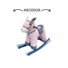 Caballo Mecedor Con Sonido Rosa - comprar online