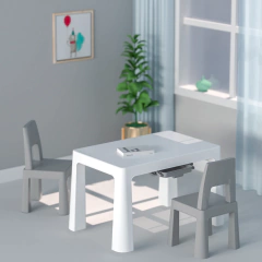 Juego De Mesa + 2 Sillas (GRIS CLARO) en internet