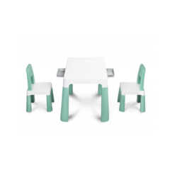 Juego De Mesa + 2 Sillas (VERDE AQUA) - TIOVIVO S.A.