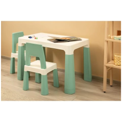 Juego De Mesa + 2 Sillas (VERDE AQUA) en internet