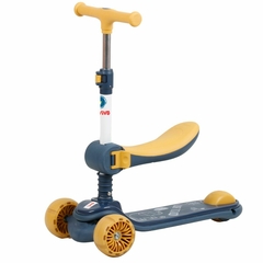 Monopatin Plegable Con Asiento Desmontable 3-8 Años Amarillo