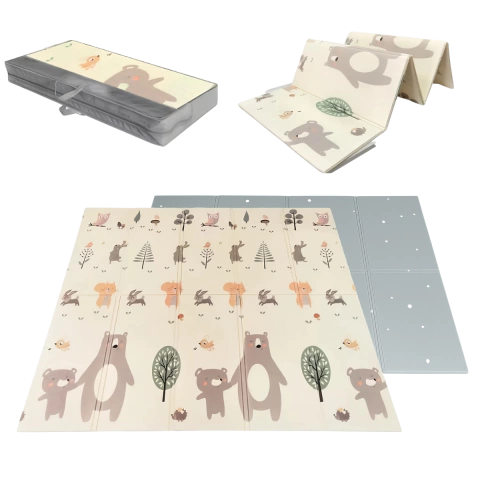 Alfombra Antigolpes Reversible Plegable Osos/ Puntitos (10) 197x145x1cm - comprar online