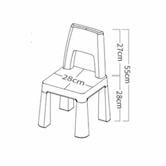 Silla Infantil Nordica Gris Claro - comprar online