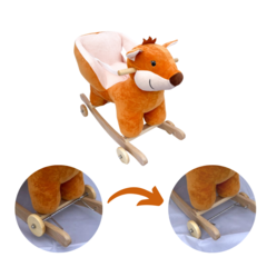 Mecedor Con Ruedas Respaldo Cinturon Y Sonido Zorrito - comprar online