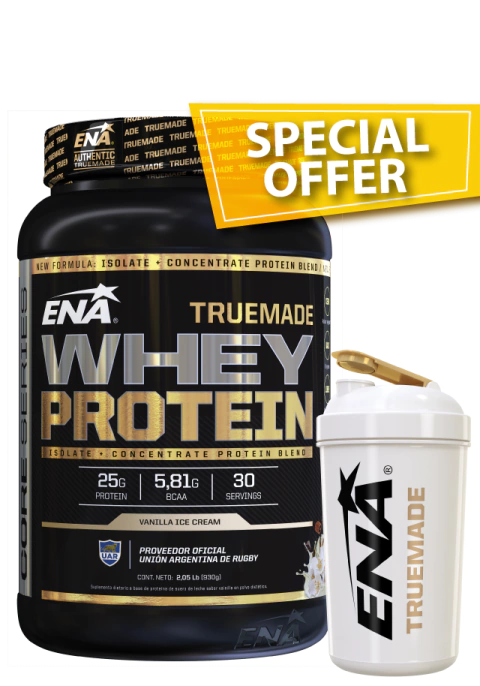 WHEY PROTEIN TRUE MADE (2.05 LB) + ¡Un SHAKER de regalo! - ENA -
