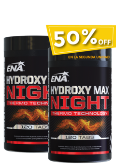 2 HYDROXY MAX NIGHT x 120 TABS - QUEMADOR TERMOGENICO - comprar online