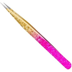 PINÇA RETA - PINK COM DOURADO - BELA MOÇA
