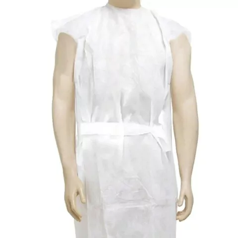 Avental TNT Descartável Sem Manga Branco 10un MEDHOSP (Gramatura-20)