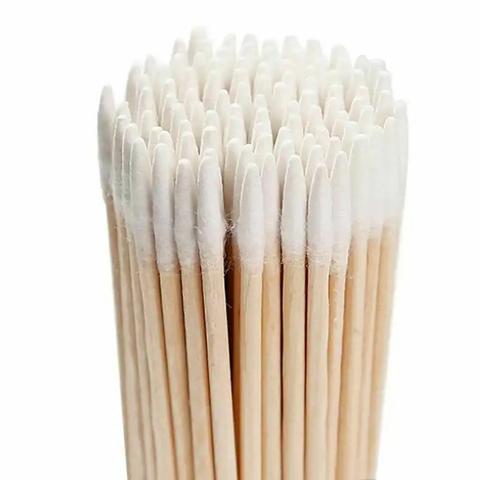 PACOTE C/ 100 PALITOS COM PONTA DE ALGODÃO