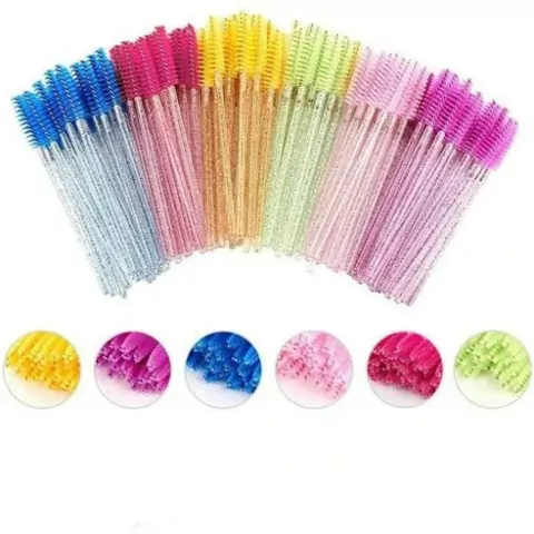 Escovas Glitter Descartáveis - Pacote 50 unidades