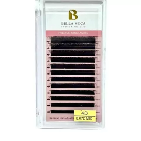 Cílios Bella moça - 4D - 0.07- D - 8 a14mix