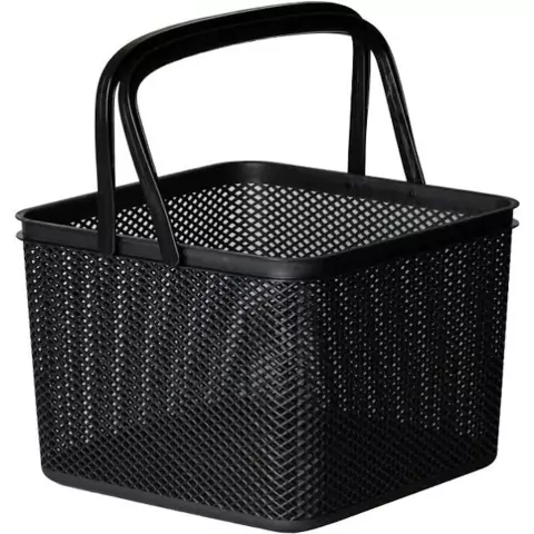 Cesto com alça quadrado preto