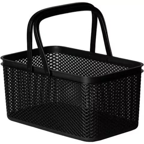 Cesto com alça retangular preto