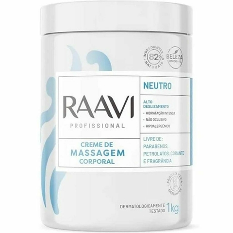 CREME DE MASSAGEM NEUTRO 500g - RAAVI -
