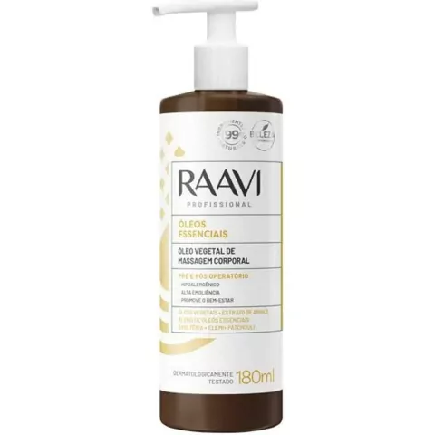 OLEO VEGETAL DE MASSAGEM 180ML - RAAVI